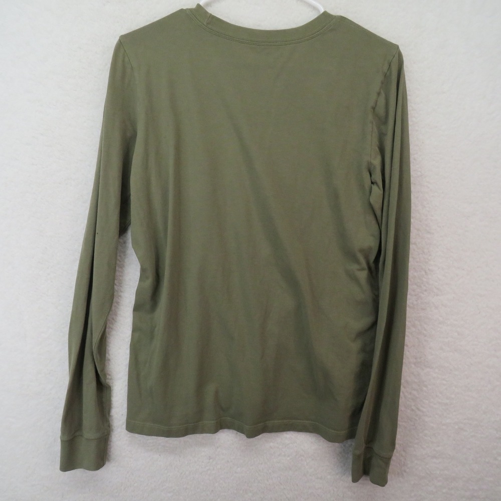 Life is Good Crusher Long Sleeve Tee Green Winter Birds Graphic Shirt Womens M - Picture 10 of 10